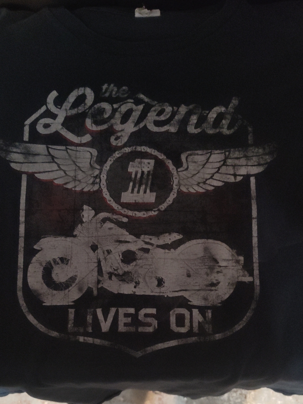 Gildan Black Men's 'The Legend Lives On' Motorcycle Graphic Tee